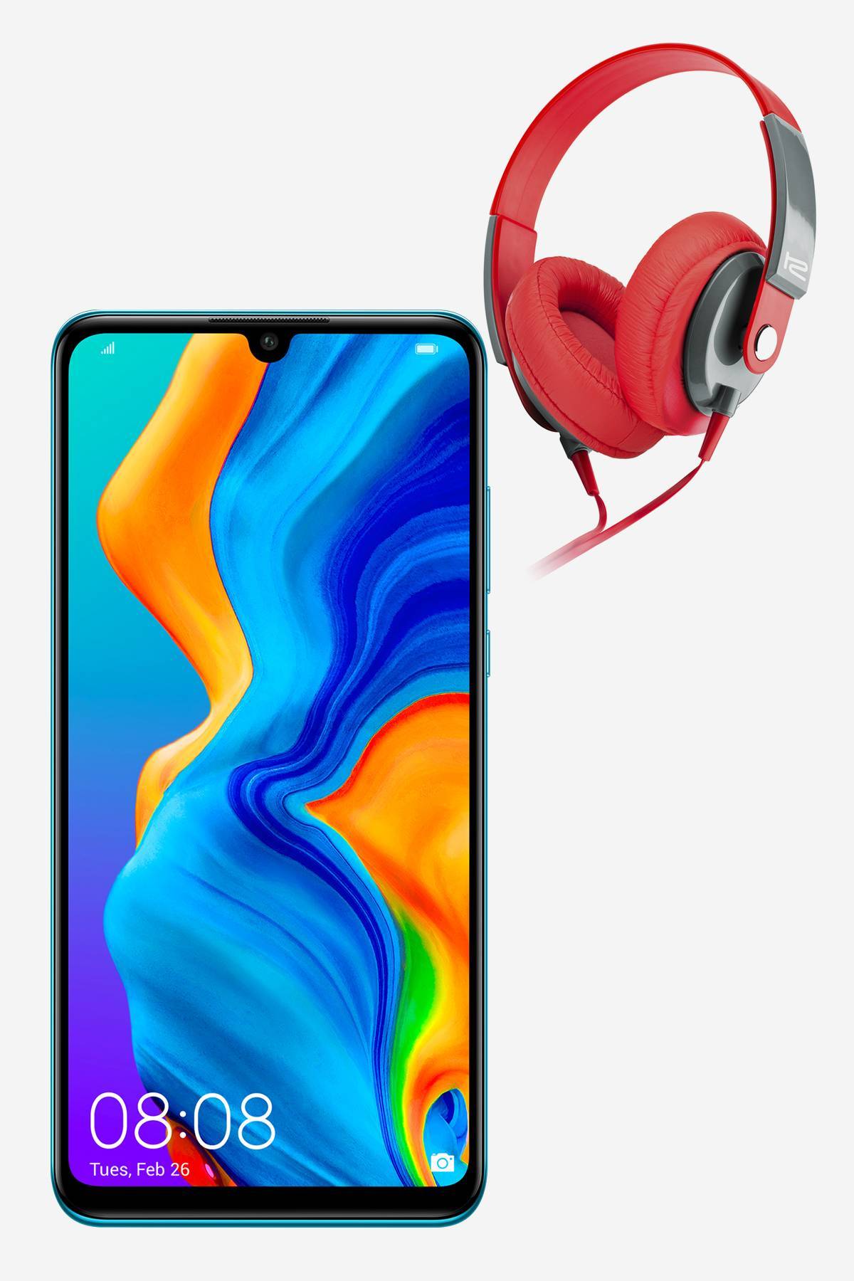 Combo Huawei P30 Azul Aud fonos K Xtreme