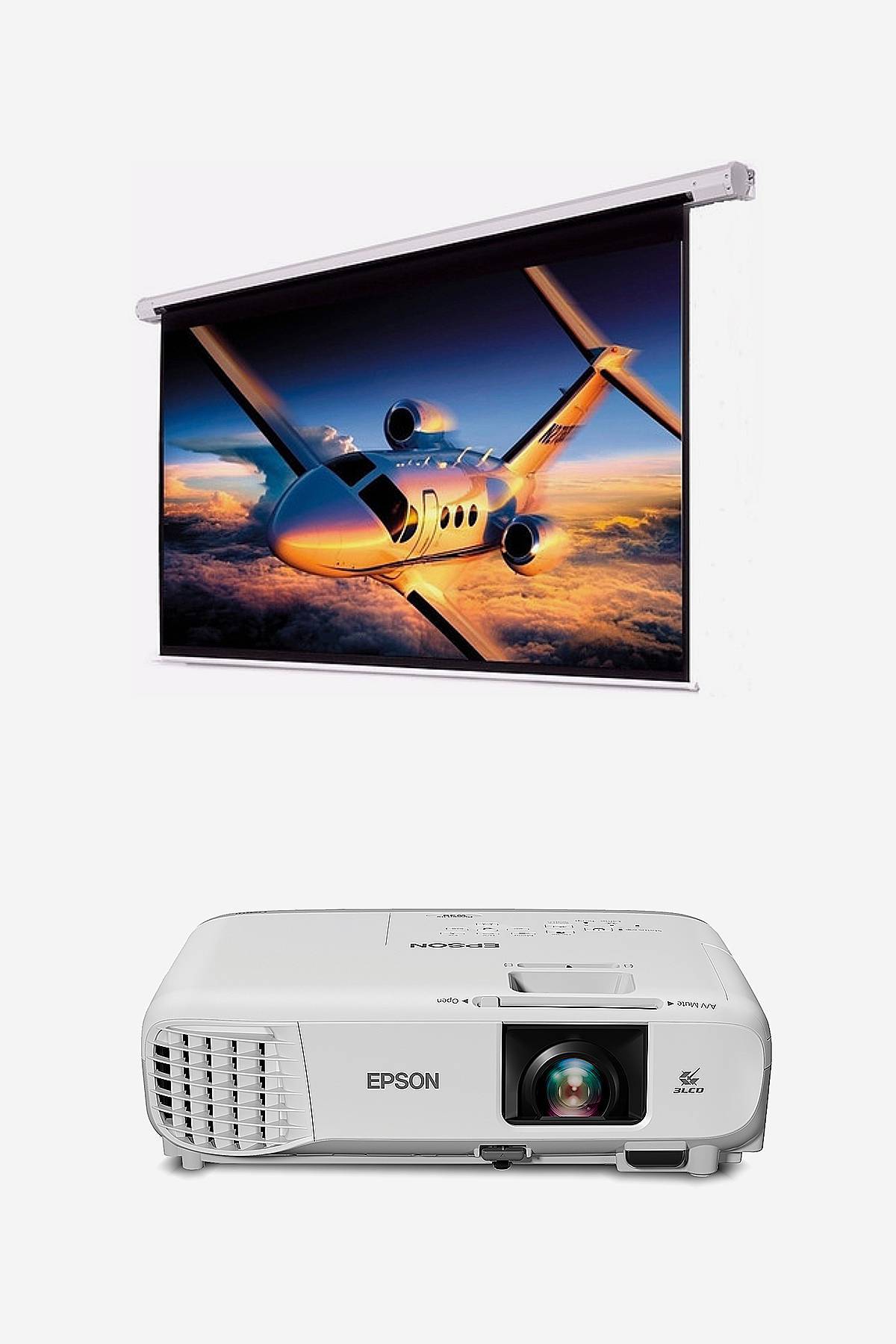 Proyector Epson W39 + Pantalla | Deprati Tienda Online