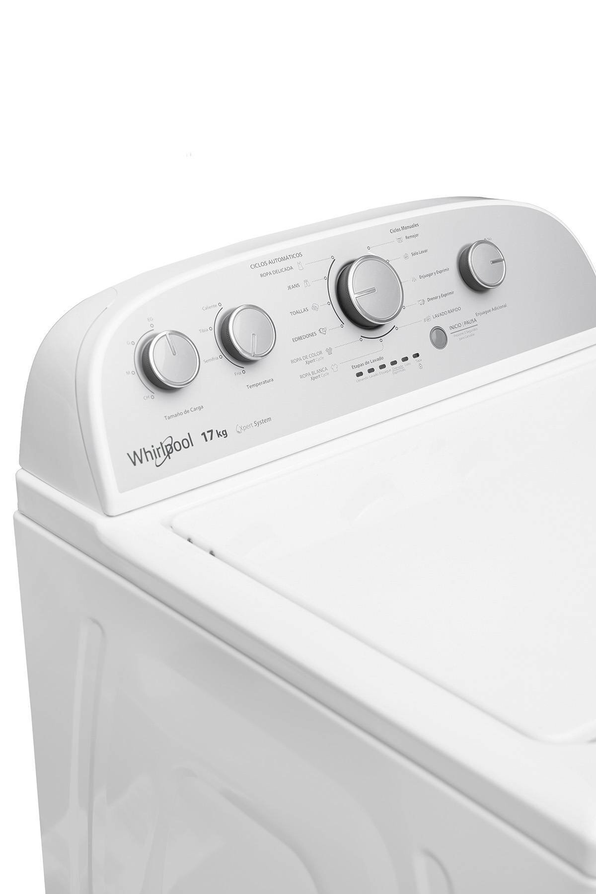 Whirlpool, 7MWTW1700EM, Lavadora de Carga Superior de 17 Kg con Agitador,  Color Blanco : Precio Guatemala