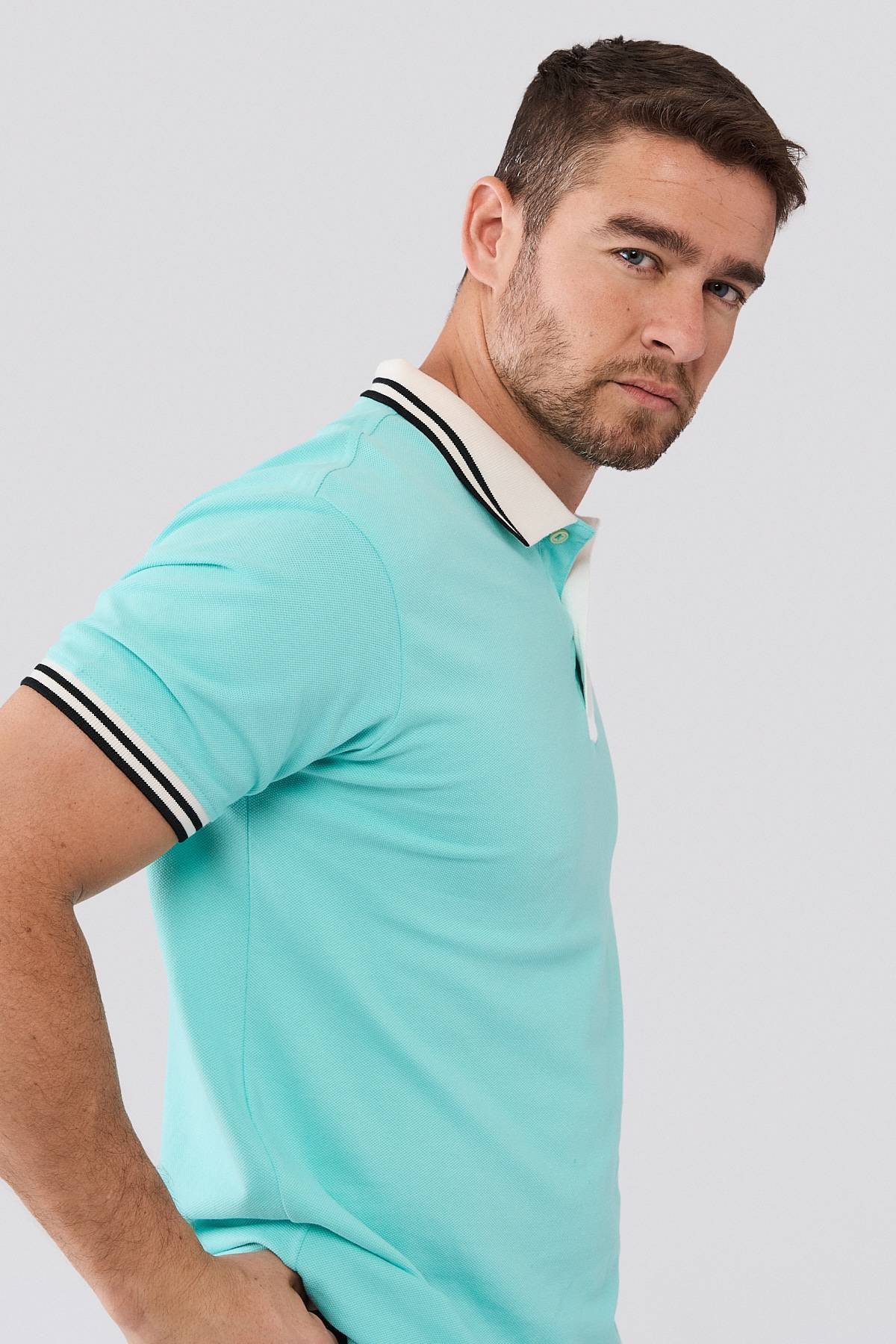 Camiseta Polo con Rib Brooksfield De Prati Tienda Online