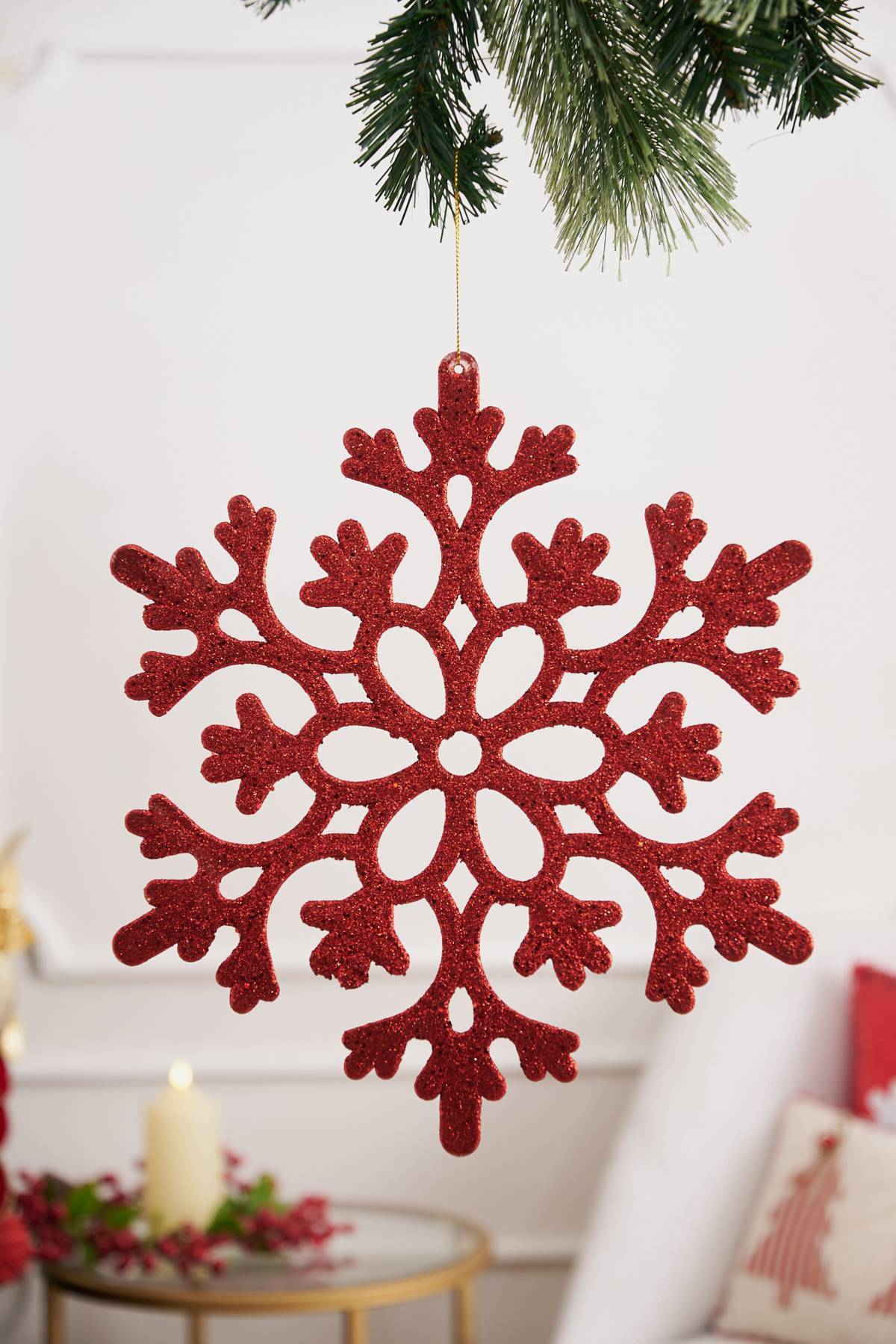 Adornos De Copos De Nieve De Madera De Binswloo 24 Piezas, R | Envío Gratis