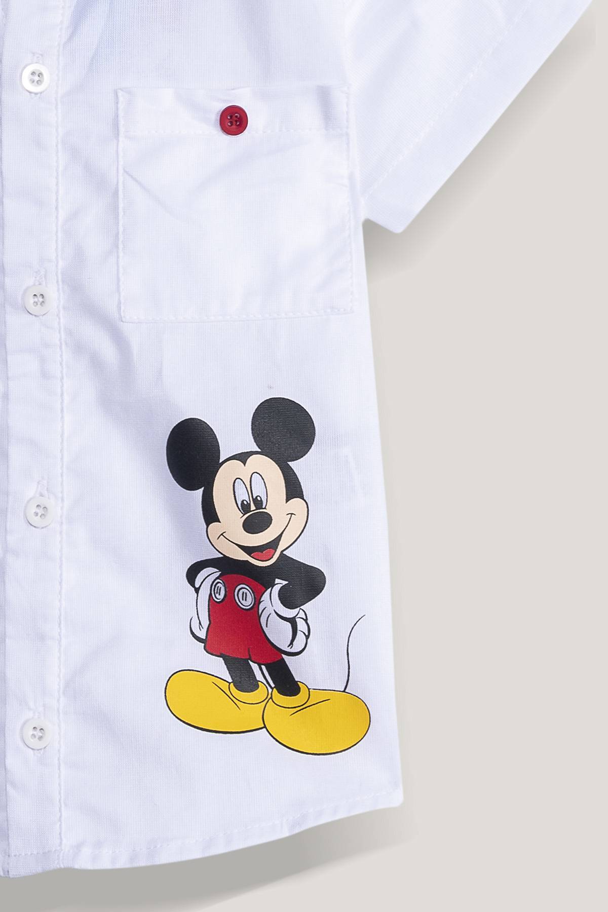 Camisa Estampada con Corbatin Mickey Mouse De Prati Tienda Online