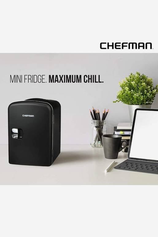 Mini Refrigeradora Chefman Negra 4 litros | Deprati Tienda Online