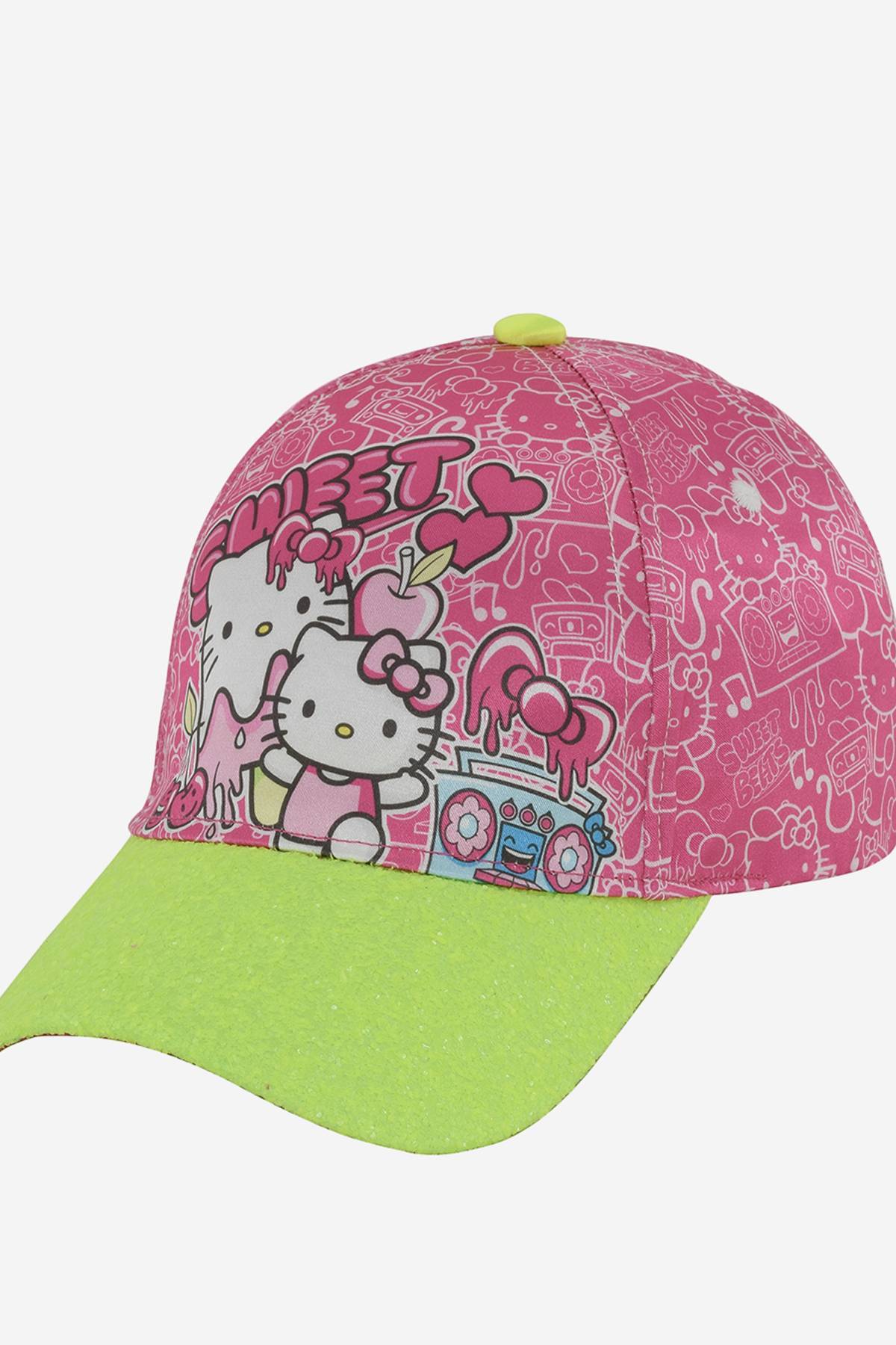 Béret Hello Kitty Officiel CERDÁ - Coton Et Polyester - Taille Unique Enfant - Rose Clair - Confortable Et Style