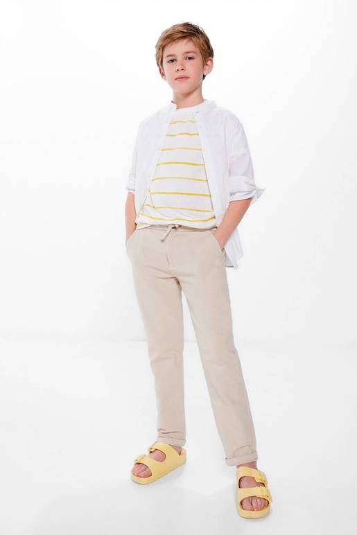 Camisa Lino Unicolor Springfield Kids De Prati Tienda Online