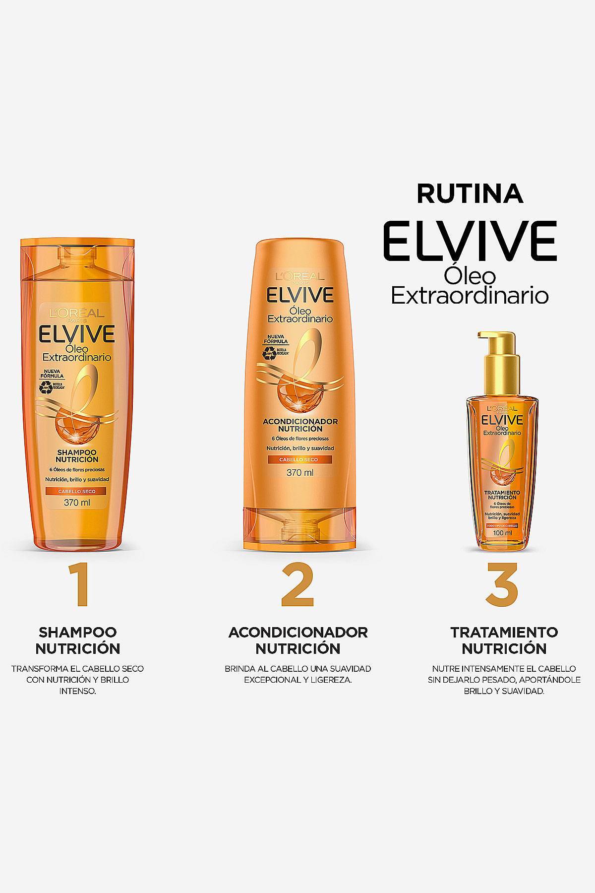 Shampoo Elvive Oleo Extra L'Oréal Paris 370 ml De Prati Tienda Online