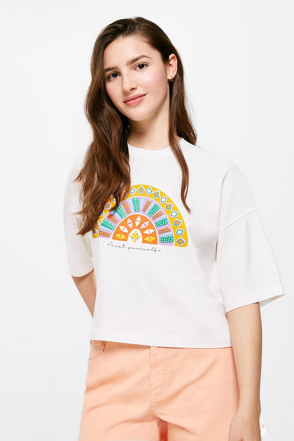 T-shirt Femme Spicy à Manches Courtes Springfield - Tricot, Coupe Décontractée, Qualité Marque