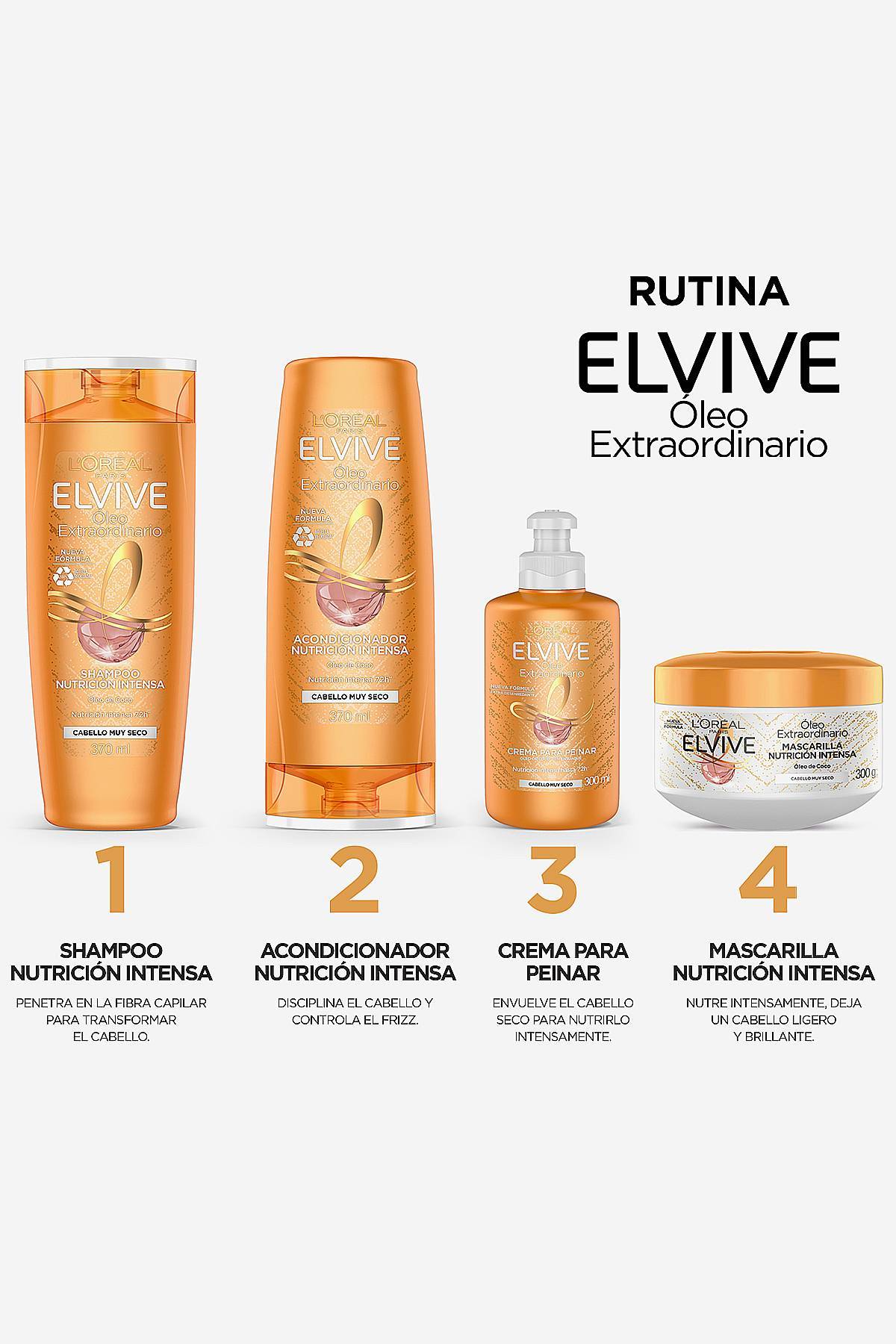 Shampoo Elvive Óleo Extra Coco L'Oréal Paris 370 ml De Prati Tienda