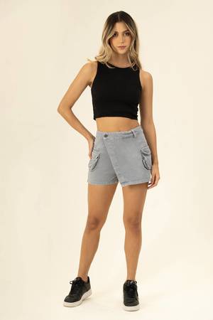 Falda Short Cargo Blue Theory De Prati Tienda Online