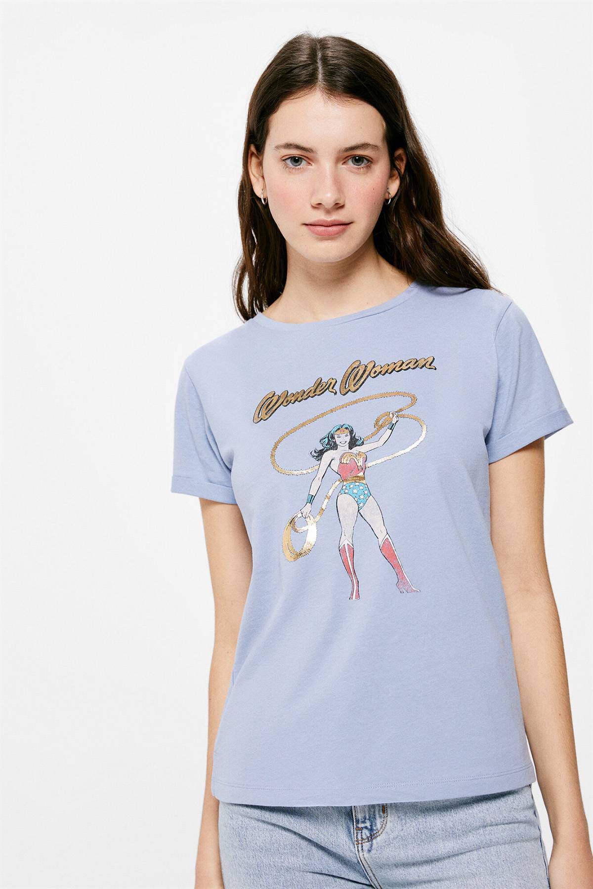 Camiseta Estampada Wonder Woman Springfield De Prati Tienda Online