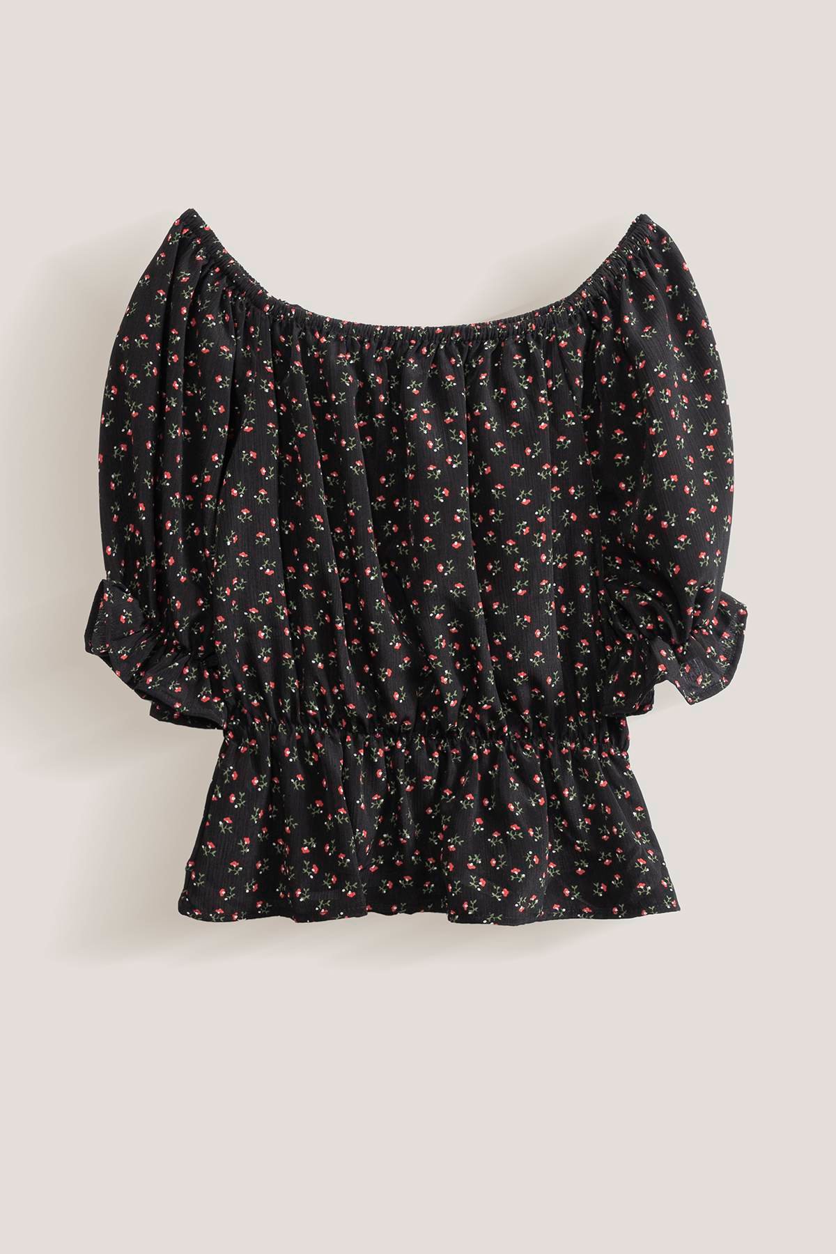 Blusa Mini Prints con El stico en Cintura H O