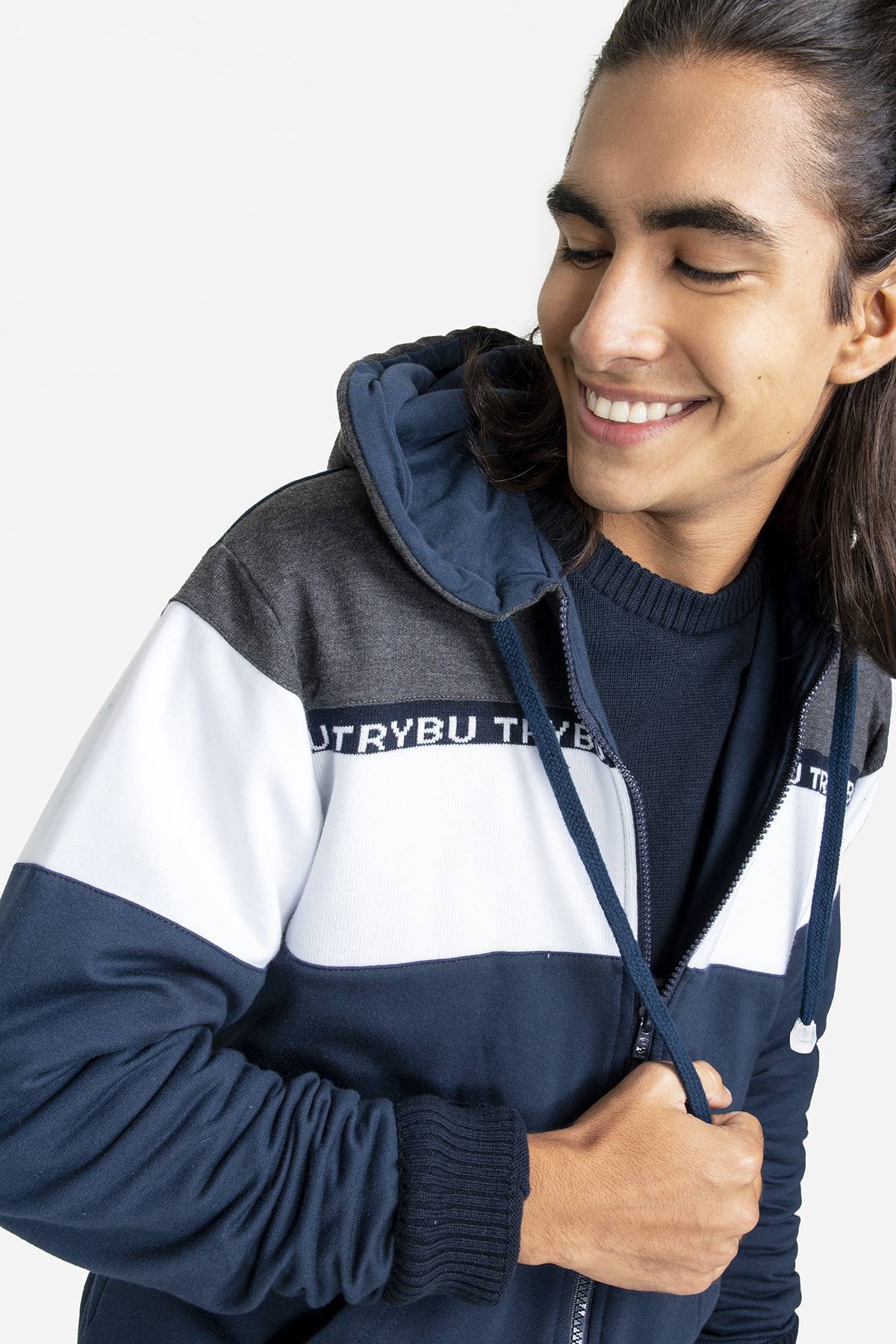 Chompa combinada con capucha H O Trybu De Prati Tienda Online