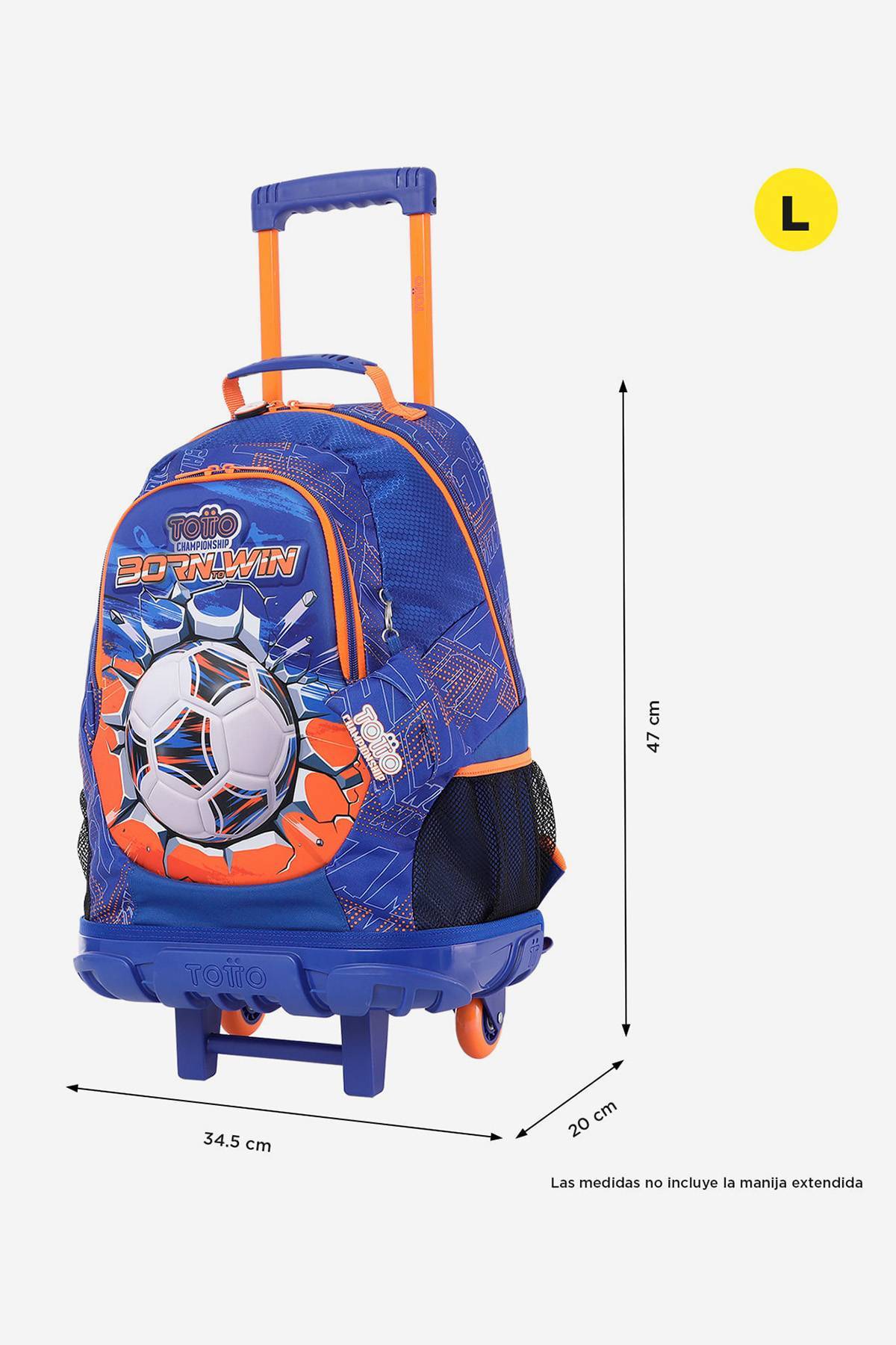 Mochila Escolar con Ruedas Soccer Win Totto Deprati Tienda Online