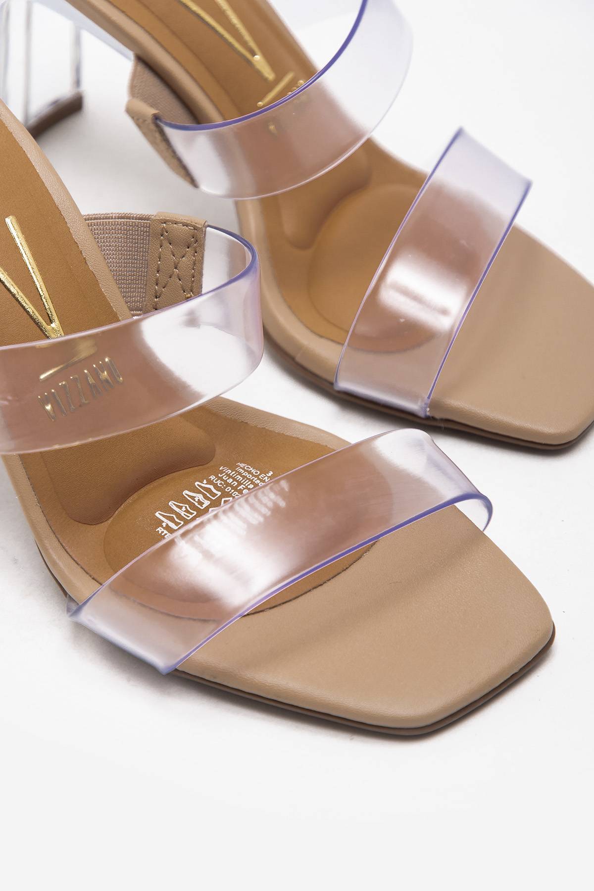 Sandalias tiras online transparentes