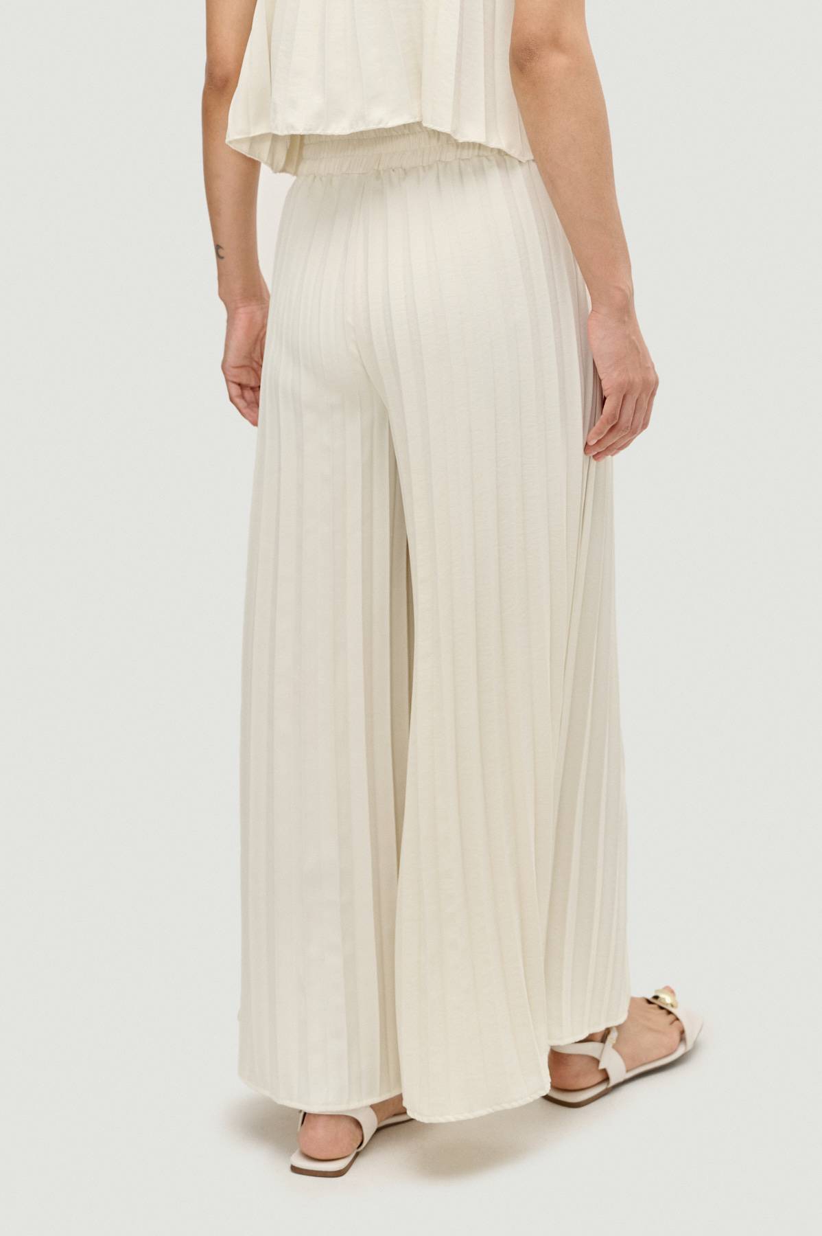 Pantalón Wide Leg Plisado New Line Moda Deprati Tienda Online