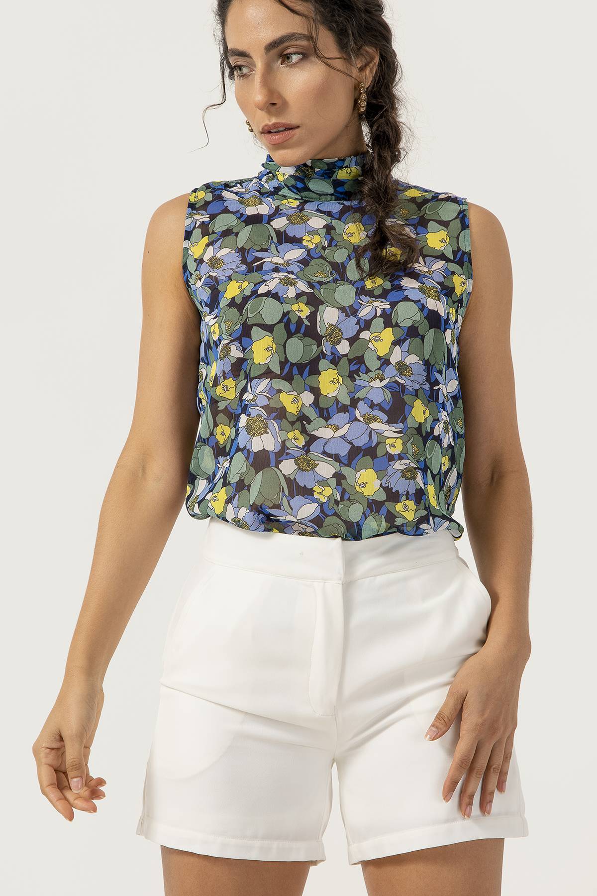 Blusas elegantes cuello online tortuga