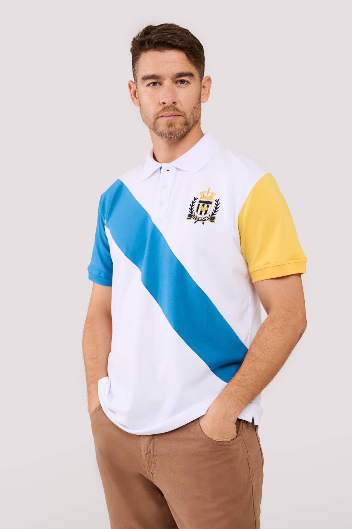 Polo Shirt Camisa De Tres Colores Camisa Combinada Camisas Polo De