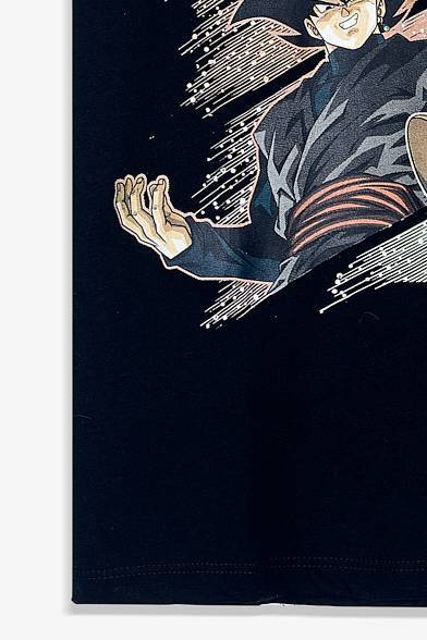Dragon Ball Super: Super Hero Goku Camiseta De Manga Larga Con Cuello Redondo Y Bloque De Color, Real