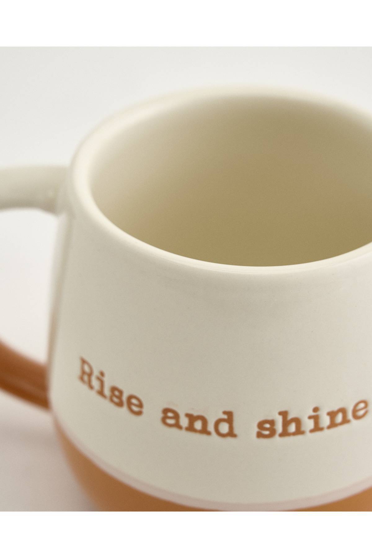 Price & Kensington Tazza 'Positivi-Tea' 34 Cl - Gres Verde Acqua, Incisa A Mano, Microonde E Lavastoviglie