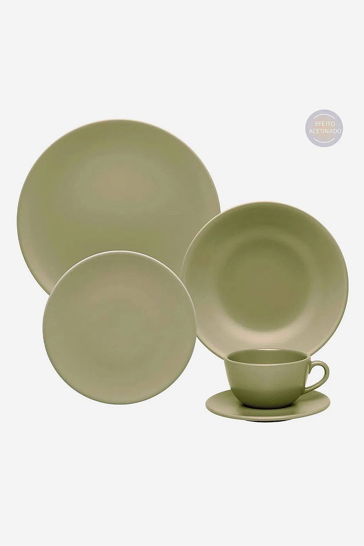 Set de Vajilla de Cerámica Unicolor Oxford x20