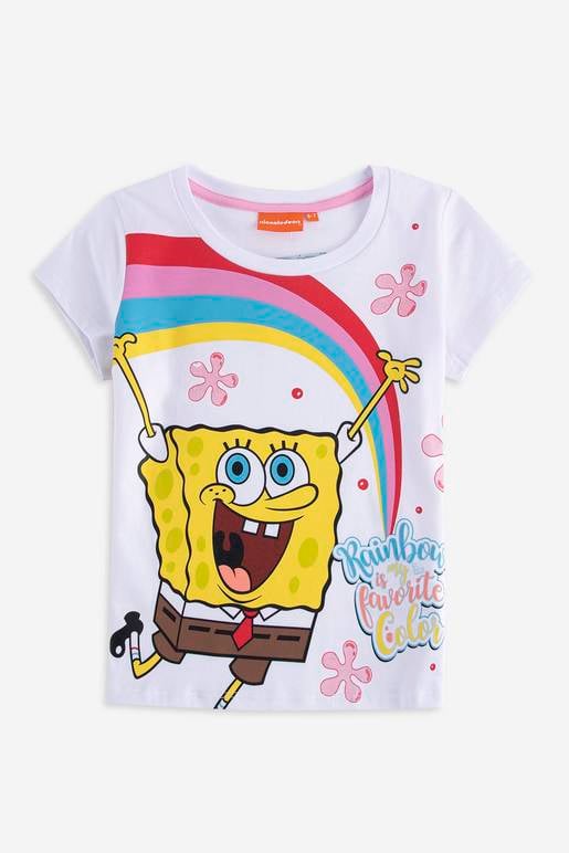 Camiseta escolar para ninas estampada Bob Esponja De Prati Tienda Online