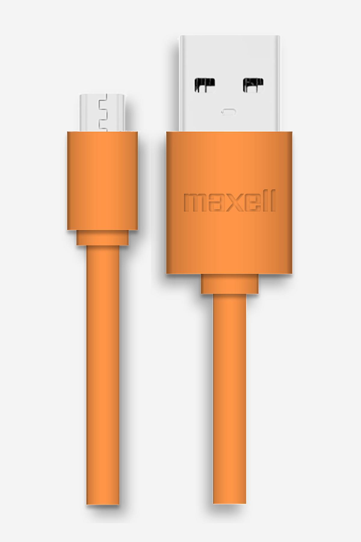Cable micro USB + adaptador Maxell Naranja De Prati Tienda Online