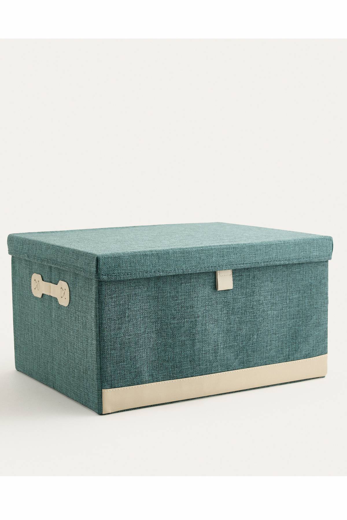 Cesta De Almacenamiento Con Tapa De Cuerda De Algodón - 23x15x10 Cm, Organizadora Para Juguetes, Hogar