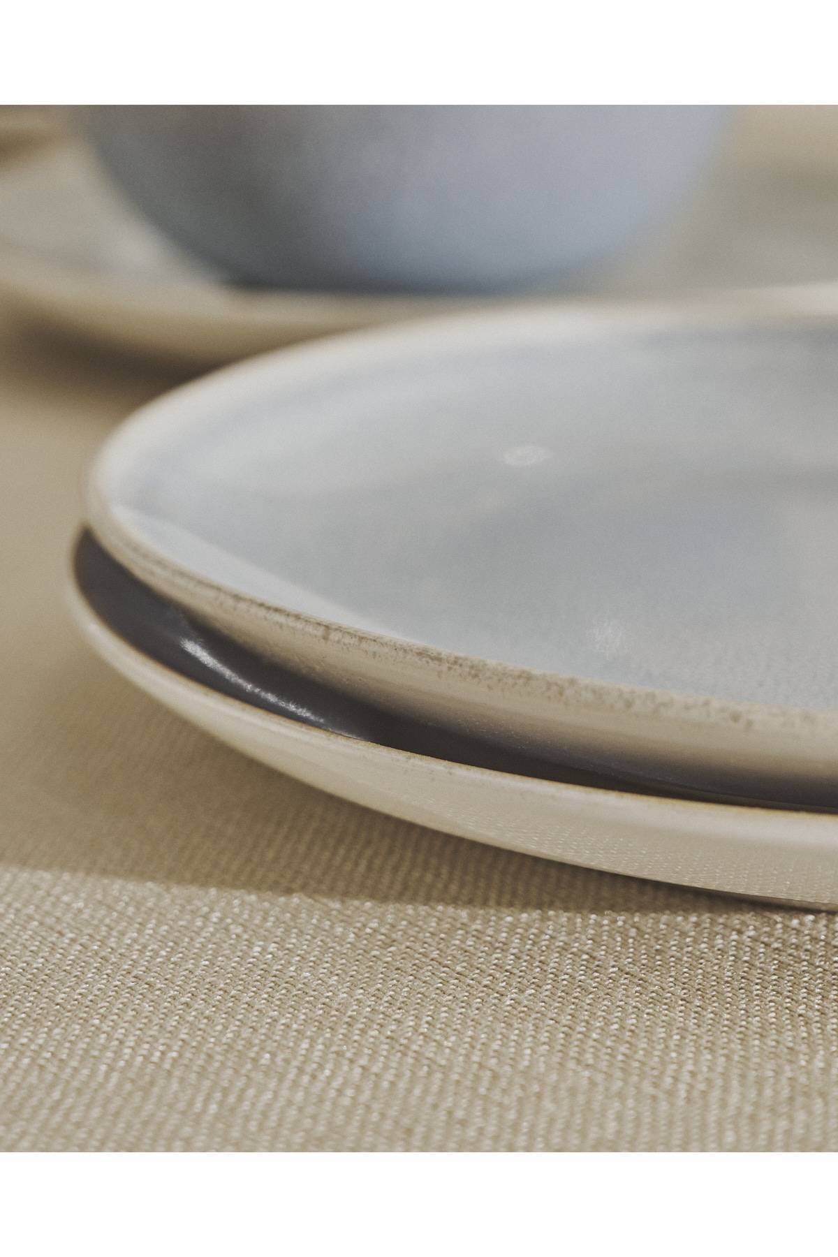 Lote De 4 Platos De Postre Emile Henry - Cerámica Esmaltada - Diámetro 21 Cm - Calidad Profesional