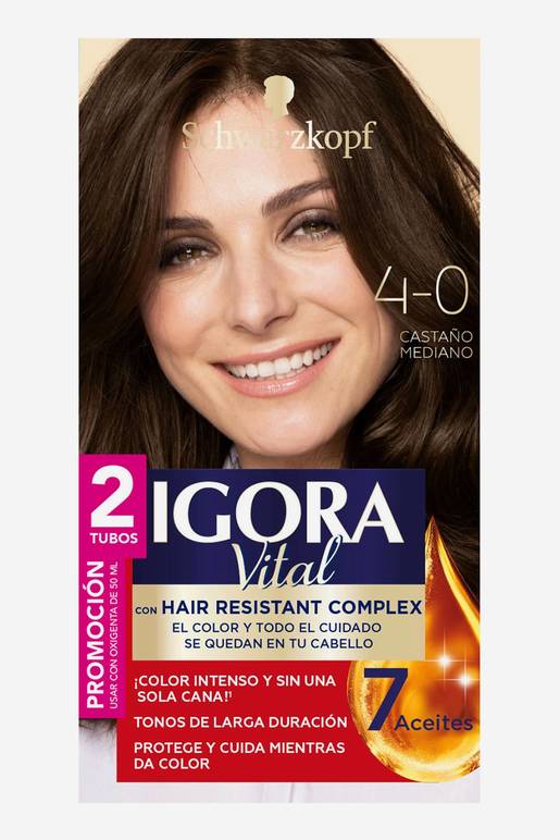 Tinte Igora Vital 4-0 Castaño Medio Schwarzkopf Deprati Tienda