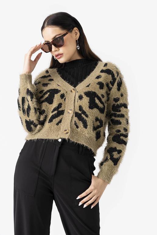 Cardigan Animal Print Look Express De Prati Tienda Online