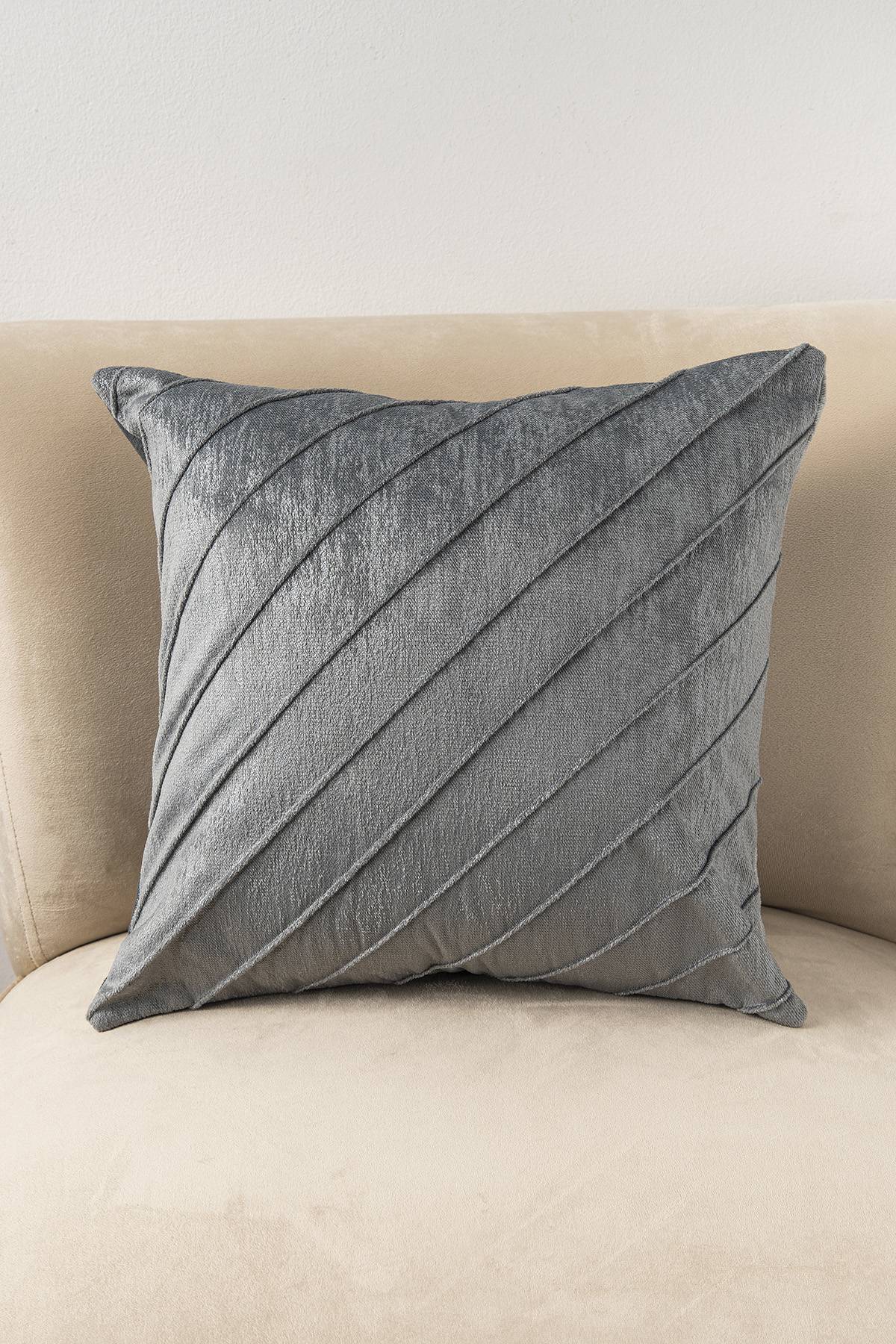 Bodhi2000 Kissenbezug 45x45 Cm Aus Wildlederimitat Violett – Mit Unsichtbarem Reißverschluss Für Sofa & Deko