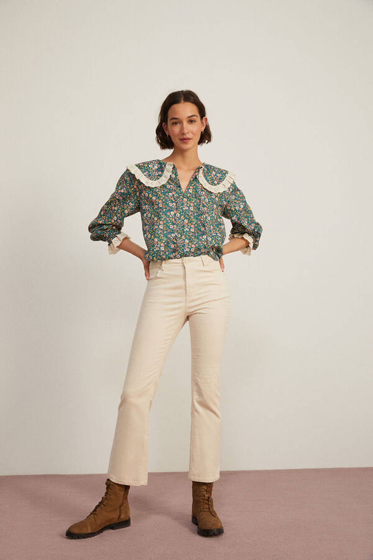 Springfield Damen Kick Flare Jeans – Mittlere Leibhöhe, Knöchellang, Vielseitiger Allrounder