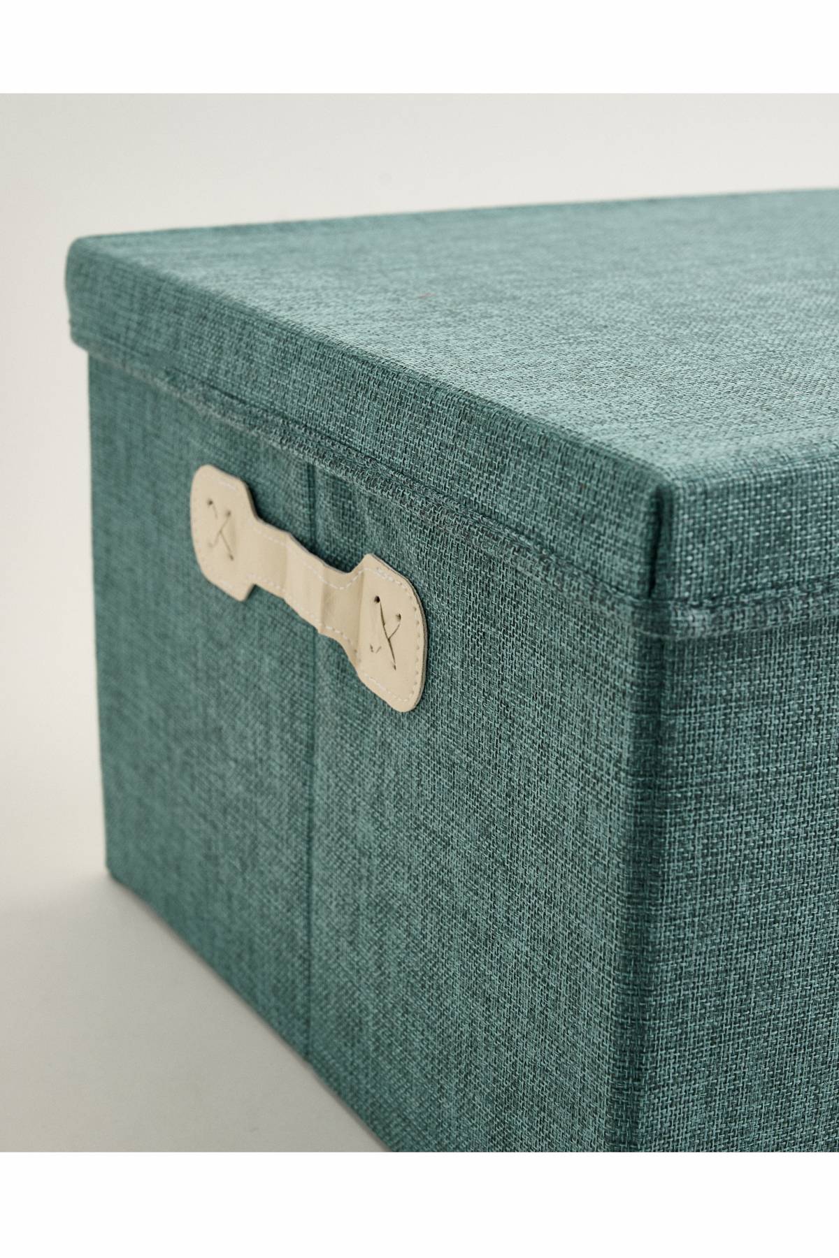 Cesta De Almacenamiento Con Tapa De Cuerda De Algodón - 23x15x10 Cm, Organizadora Para Juguetes, Hogar