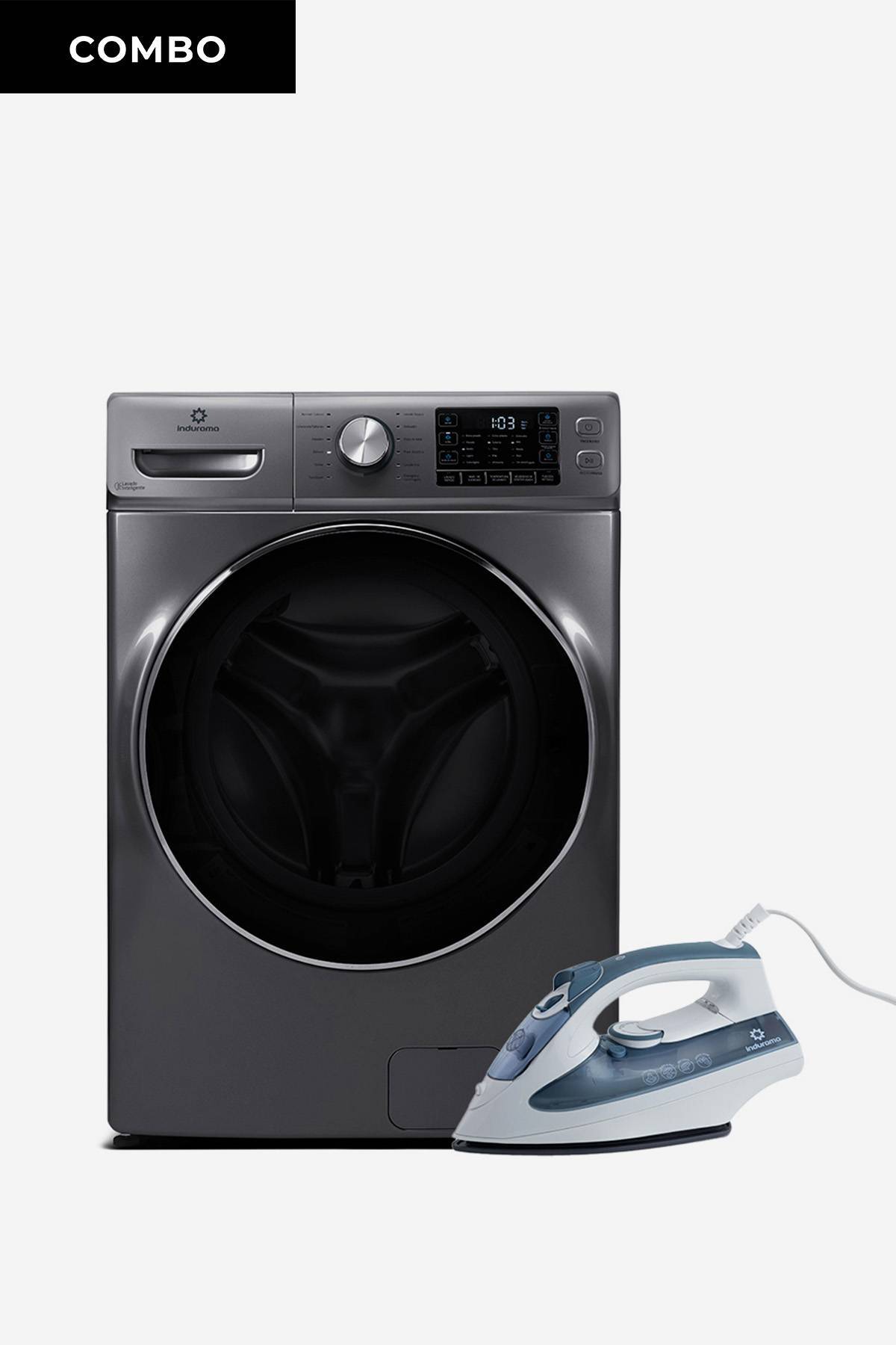 Combo Indurama Lavadora Automática Carga Frontal LRI-21FCR 21 kg