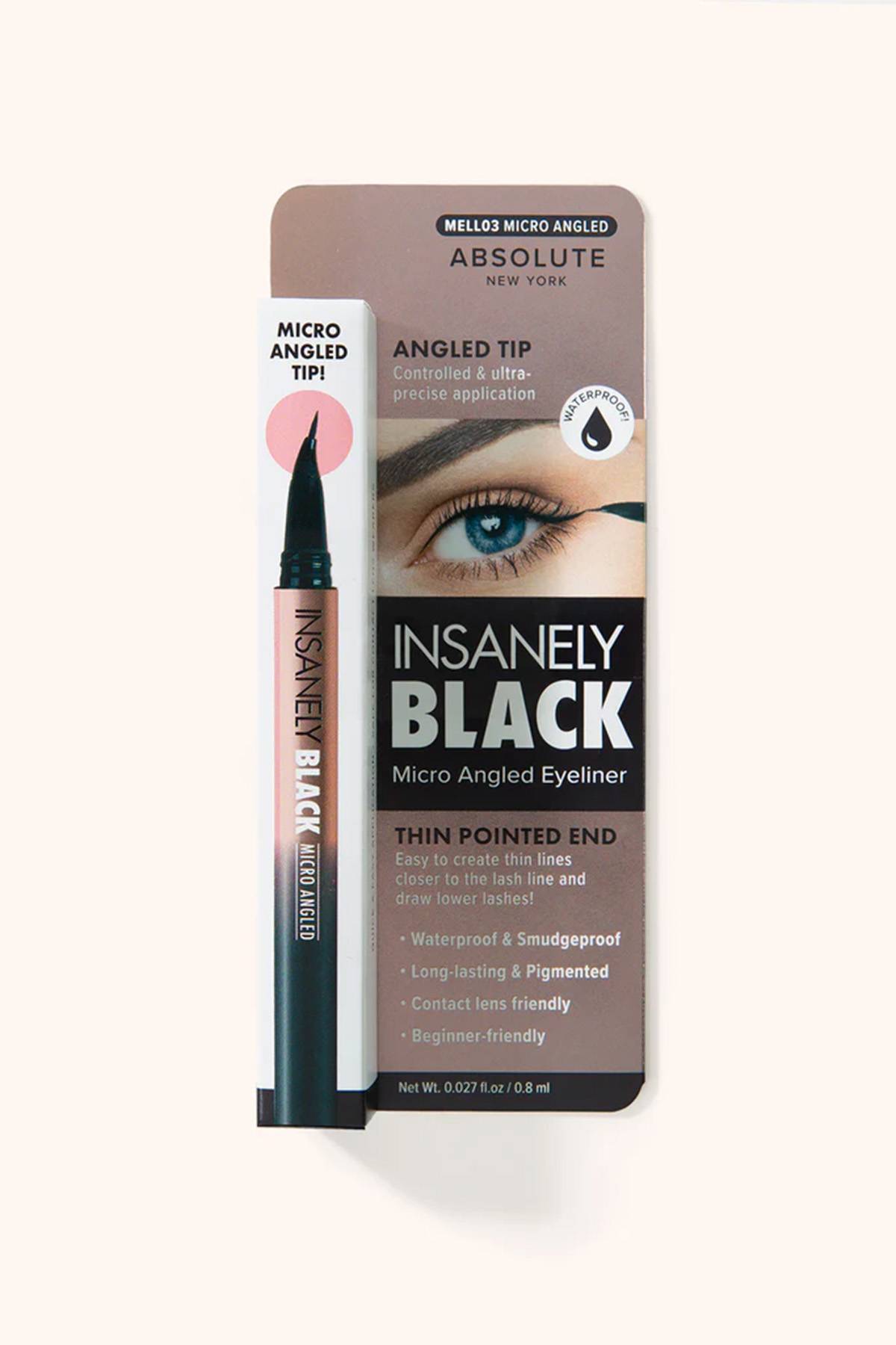 Delineador Líquido Insanely Black Micro Angled Tip Absolute New York ...