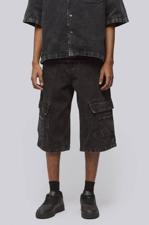 IVORY CARGO BAGGY BERMUDAS