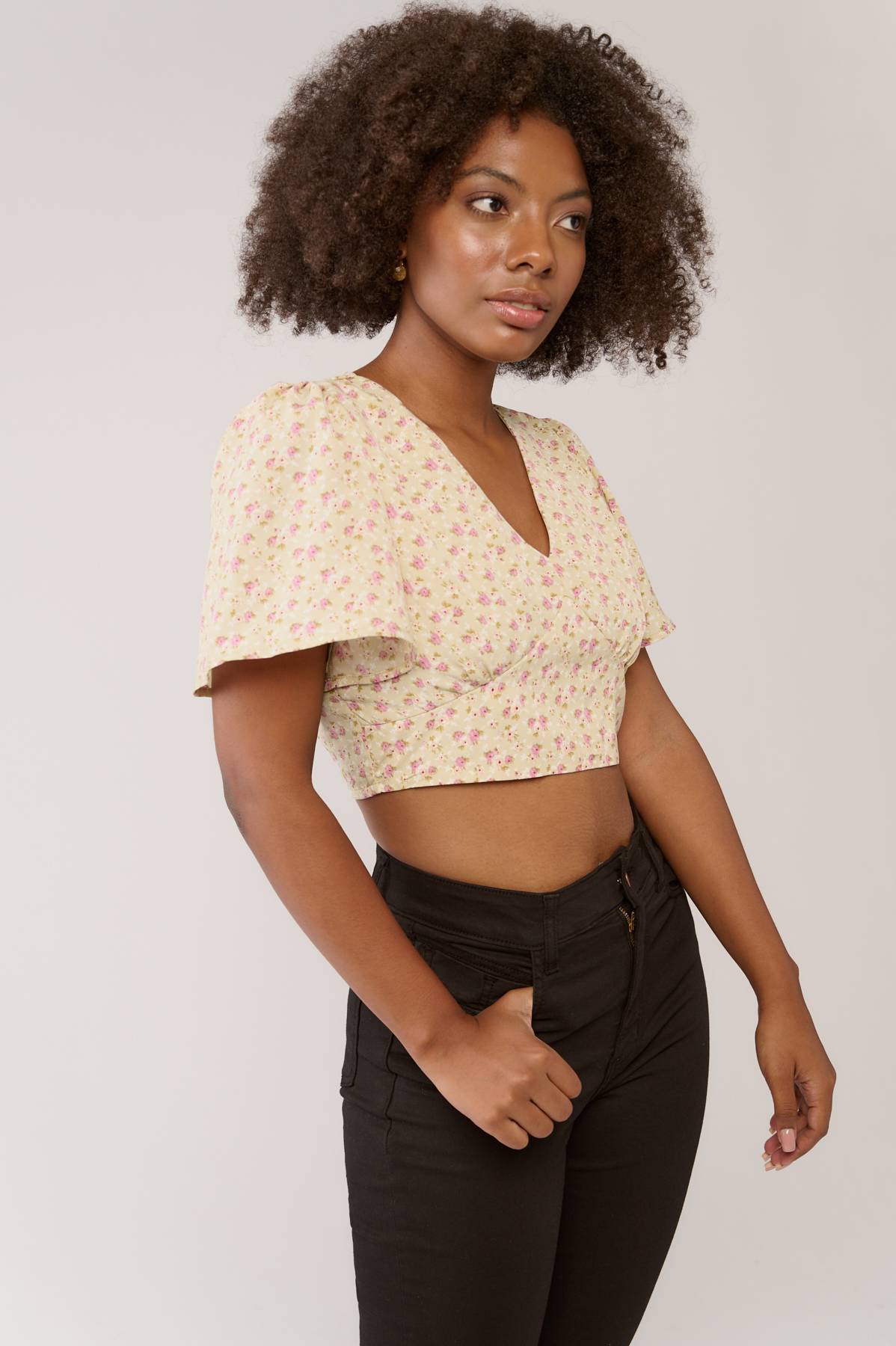 Crop Top Blusas Basicas Forever 21 Playera Crop Manga Corta Cuello