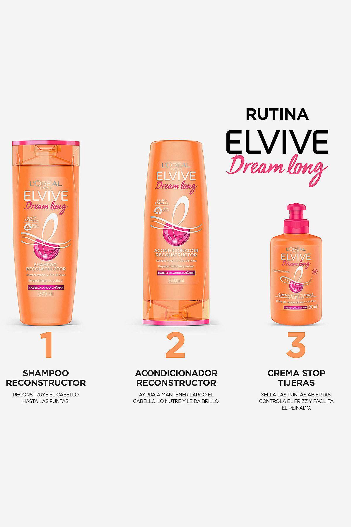 Shampoo Elvive Dream Long L'Oréal Paris 370 ml De Prati Tienda Online