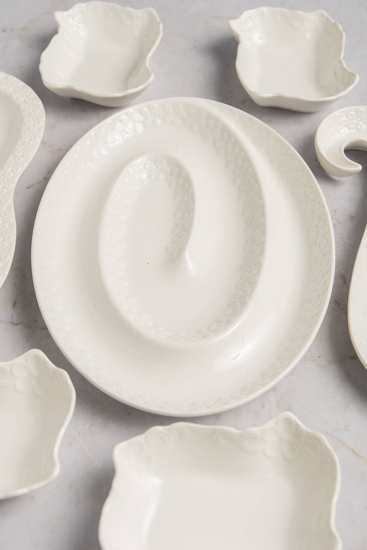 Set de Bandejas para Piqueos de Cerámica x9 De Prati Tienda Online