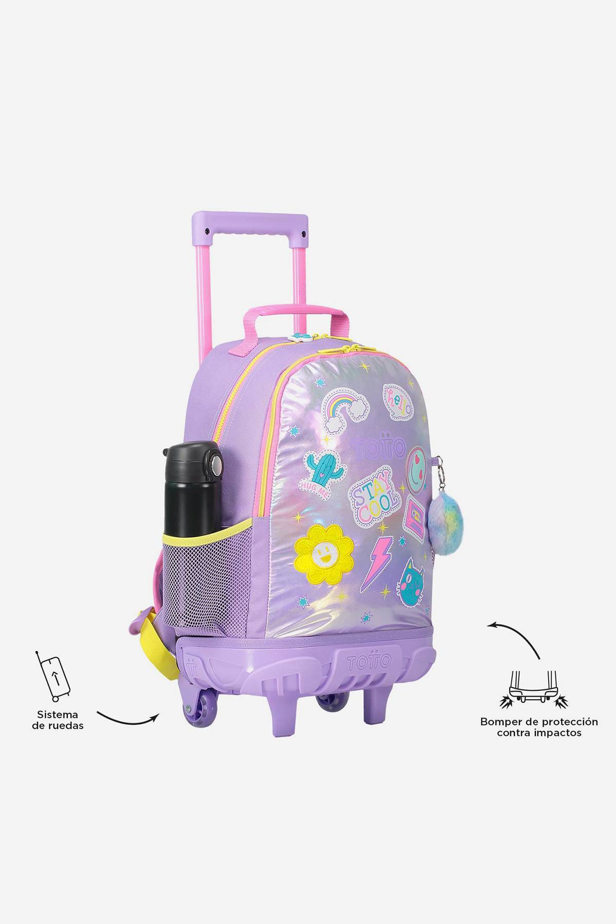 Totto - Mochila Ruedas Infantil Pastel Galaxy M, MOCHILAS, MOCHILAS, MUJER, ACCESORIOS