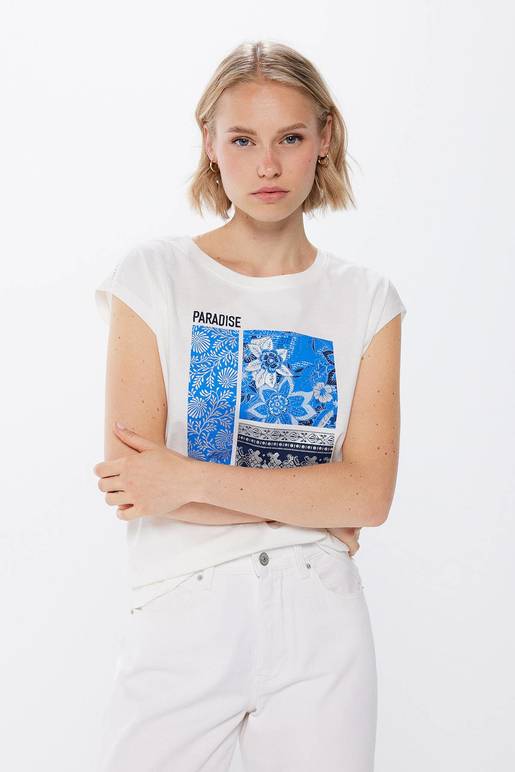Camiseta blanca springfield clearance