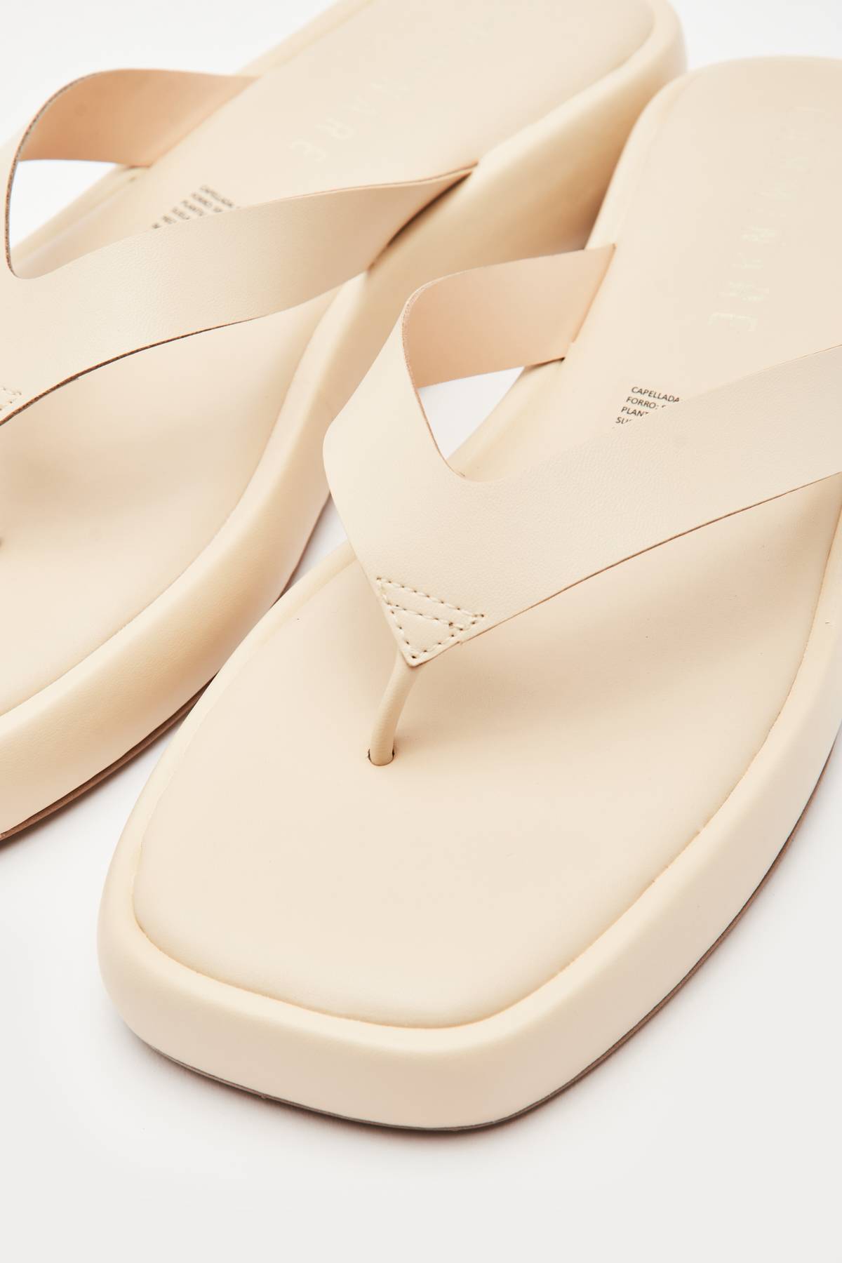Sandalo Platform Da Donna Pons Quintana Milano In Pelle Latte Con Fasce E Frange - 9