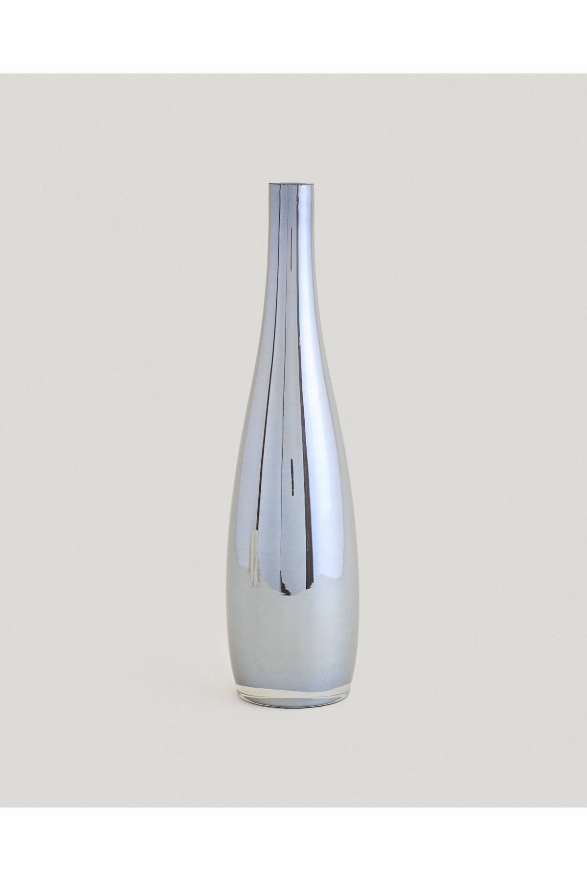 Florero Gris De Cerámica 24x24x60cm | Maisons Du Monde