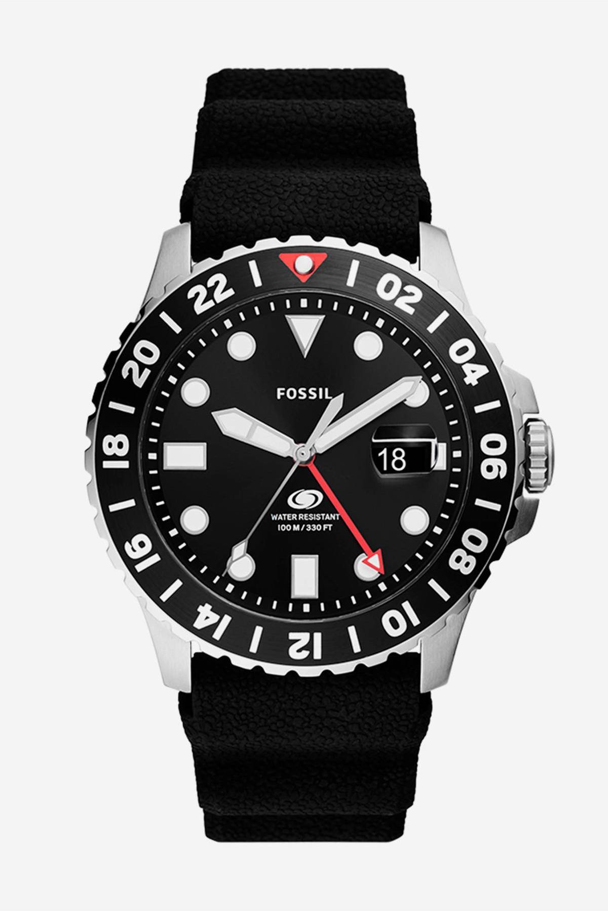Reloj GMT Fossil Correa Silicona De Prati Tienda Online