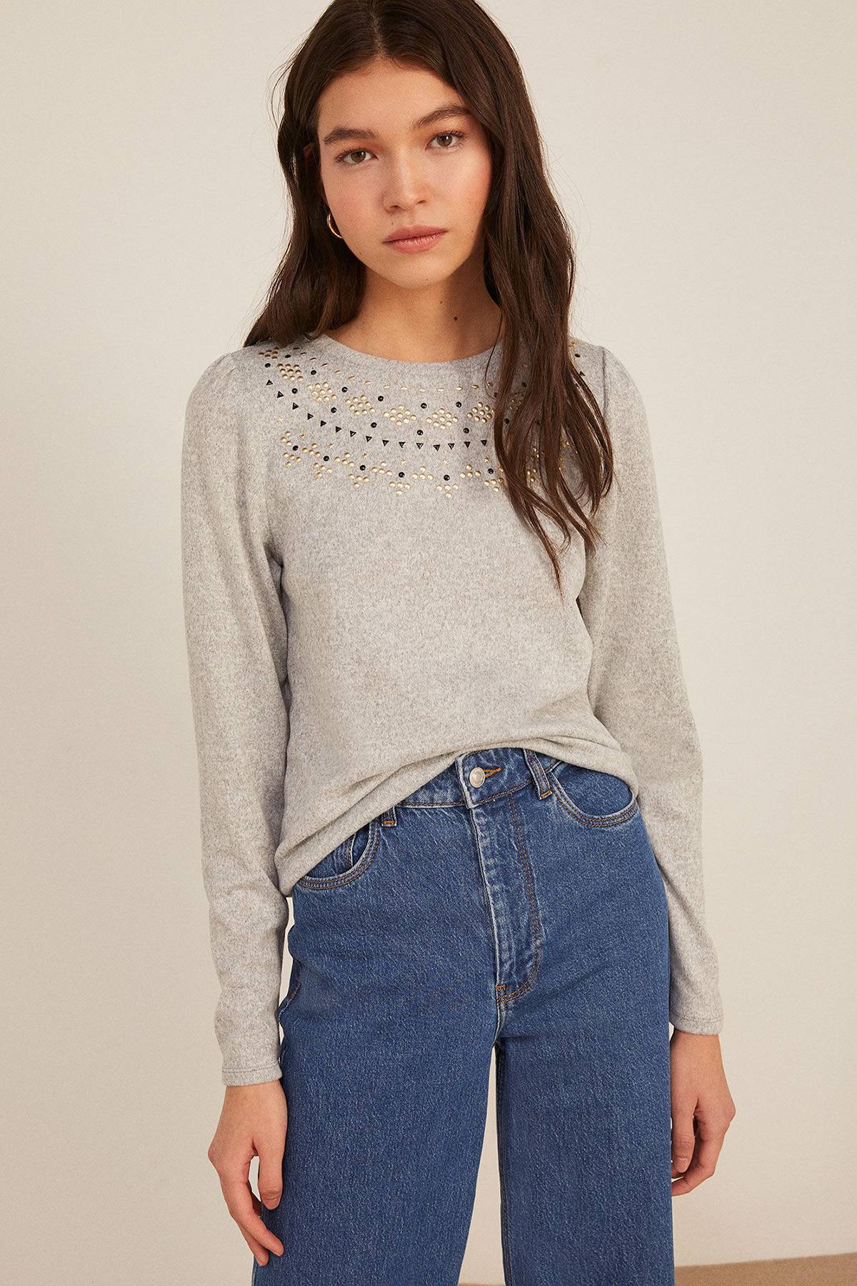 Sweater con Apliques Springfieldd | De Prati Tienda Online