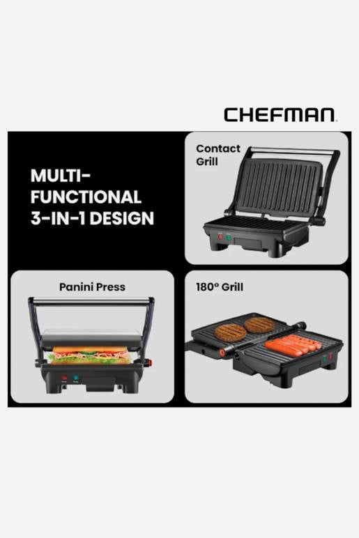 Sanduchera Panini Rebanadas Chefman Deprati Tienda Online