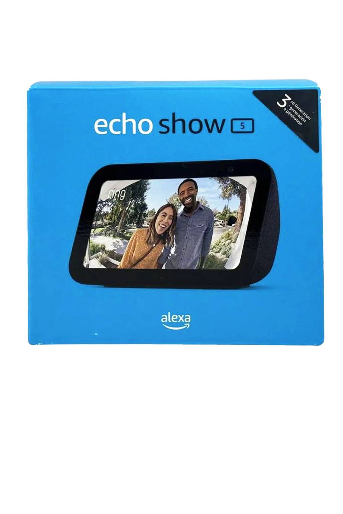 ECHO SHOW 5 3RD GENERATION CHARCOAL , NEW IN BOX 840080505848