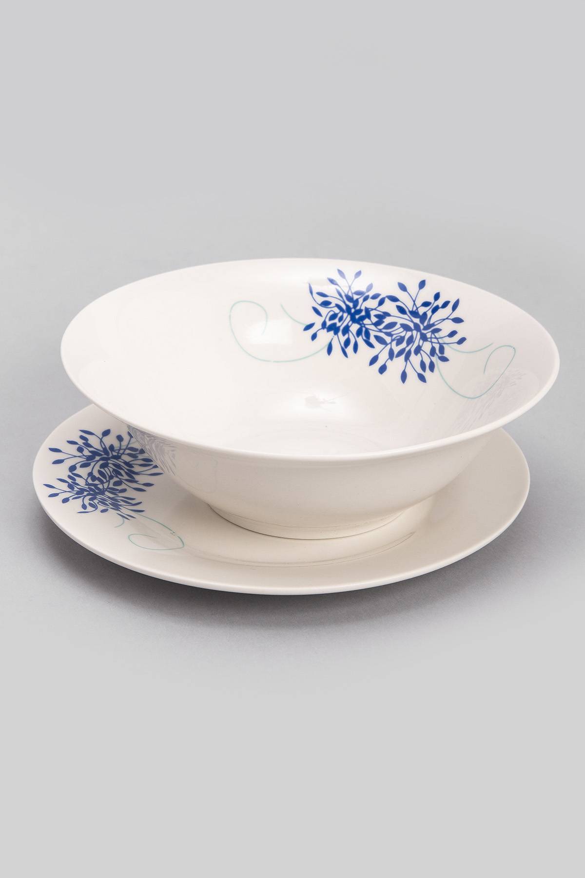 Vajilla Blanca Set X 12 Platos Playo Postre Bowl Porcelana