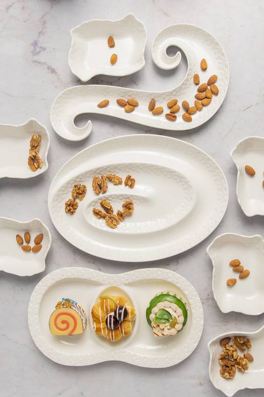 Set de Bandejas para Piqueos de Cerámica x9 De Prati Tienda Online