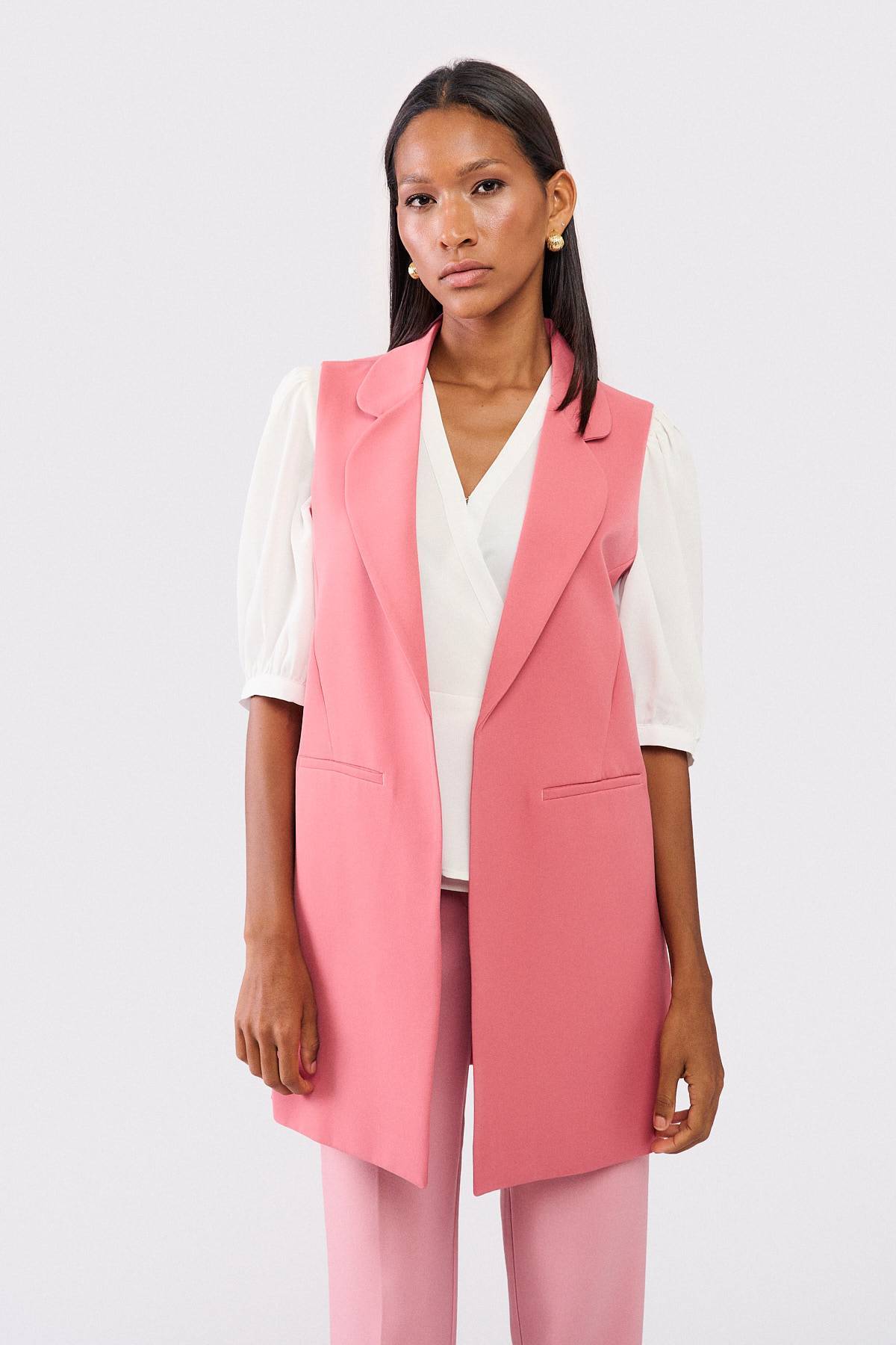 Vest Outfit Chaleco Largo Rosa Outfit Chaleco Largo Rosa Palo